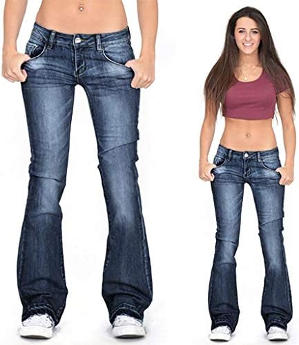 Calça de jeans cintura feminino zíper mais calça jeans de tamanho de jeans de jeans de jeans de jeans de comprimento médio