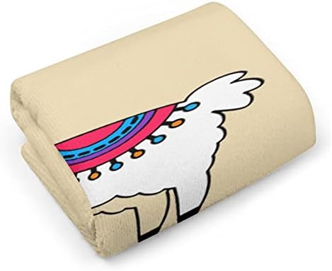 Toalhas de mão de alpaca de lhama engraçadas rosto e pano de lavagem corporal pano macio com fofos impressos para o banheiro
