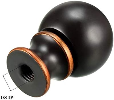 Finial da lâmpada, óleo de 1-1/2 polegadas esfregado a aço de aço de bola de bola de bola de lâmpada de lâmpada de decoração