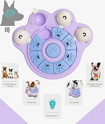 Brinquedos de quebra-cabeça para cães Toklyuie para cães grandes, interativo Pet Food Puzzle Distribuindo alimentador lento,