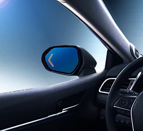 Auto-tecnologia 2pcs aquecida com sinal de giro anti-vertigem vista lateral espelho de óculos azuis Substituição para Toyota Camry 2018-2021 espelho retrovisor do carro