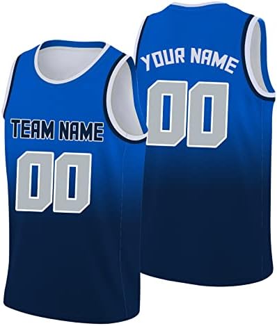Jersey de basquete personalizada de Sjugijo, camisetas reversíveis de número de letra costuradas e impressas uniformes