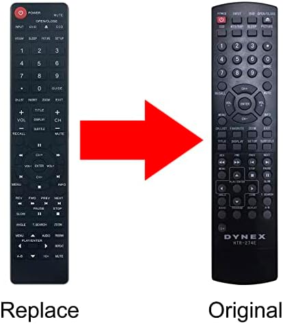 Beyution HTR-274E Controle remoto Fit para Dynex TV DVD combo dxldvd1910a dxldvd2210a dxltdvd1909 dx-ldvd22-10a dx-ltdvd19-10a