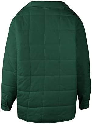 Huankd Women's Winter Casat Color Sólida Manga longa Páfeos de algodão Autumn e Zipper Jacket Casacos