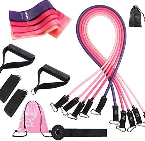 TJLSS 16 PCs/set Women Fitness Resistância Bandos de Fitness 100lbs 150 libras Cinturão de treinamento de ioga Equipamento