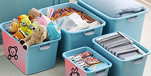 Na caixa de armazenamento e triagem da colcha de roupas de plástico na caixa de armazenamento da caixa de armazenamento de veículos extras da caixa de armazenamento de veículos de veículos de veículo 8827: 62 * 47 * 37 cm azul