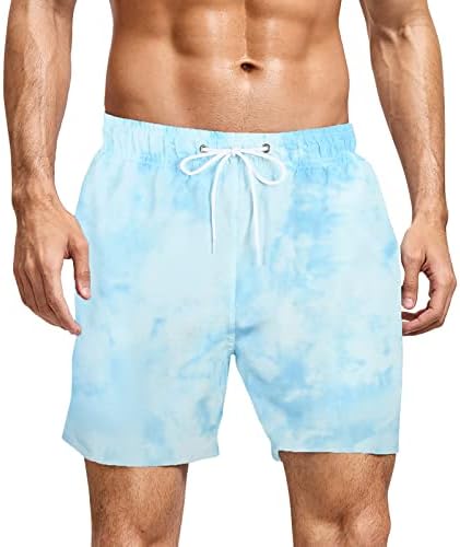 Shorts masculinos shorts rápidos esportes de cordão seco de verão shorts de natação com bolsos de ginástica impressa em shorts atléticos