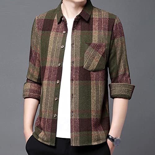 Jeke-DG de manga comprida mas masculina colorblock camiseta clássica de tecido confortável camisa de retalhos de retalhos de