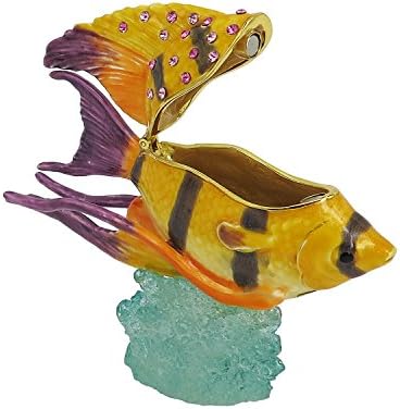Caixa de bugigangas de peixe de anjo amarelo Rucinni