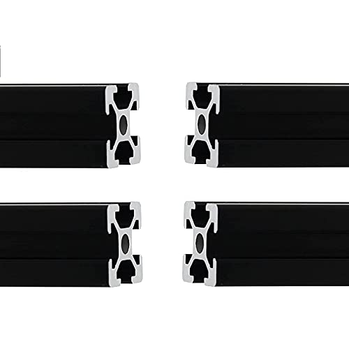 MSSOOMM 4 PACK 1515 Comprimento do perfil de extrusão de alumínio 31,5 polegadas / 800 mm preto, 15 x 15mm 15 Série