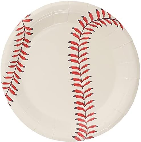 Placas descartáveis ​​de Abaodam 4 conjuntos de beisebol decorações de festas de aniversário de beisebol guardas