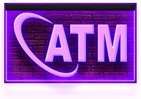 190004 Open ATM ATM Automated Machine Service aqui Decor exibir sinal de néon leve LED