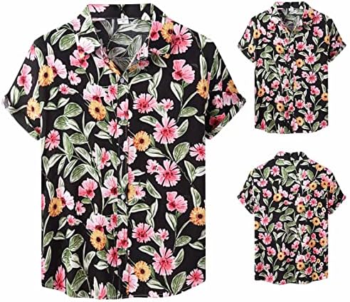 Camisas havaianas masculinas do UBST, 2022 Button de manga curta de verão para baixo camise