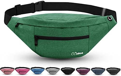 Pacote de fanny ccidea para homens Bolsa de cinto de moda de moda Bolsas de crossbody com cinta ajustável/ bolsos de 4 zíper, bolsa de matilha de cintura à prova d'água para viajar para viagens de viagem