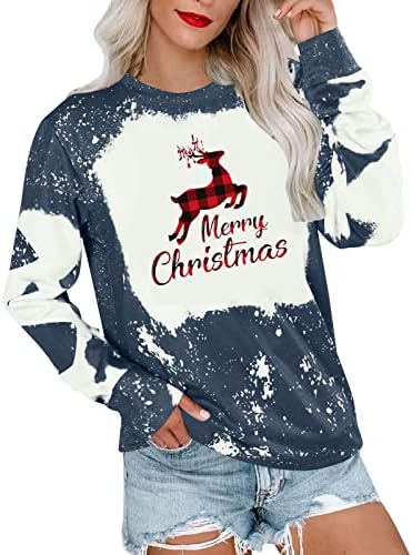 Ayaso Womens plus size size de grandes dimensões camisetas de controle de barriga de natal de Natal