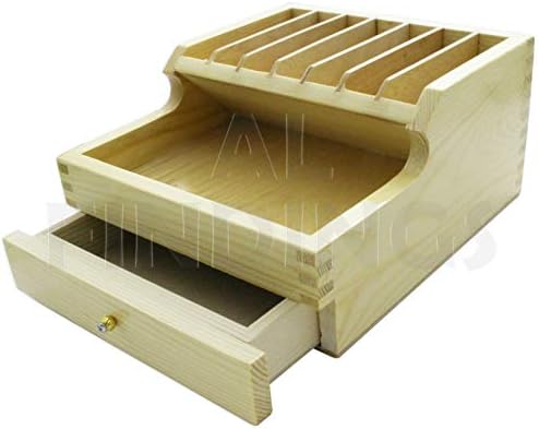 Gavetas de armazenamento Bench Tool Organizer Compartamentos de madeira Rack de alicates de madeira