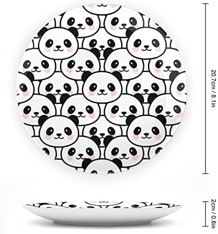 Placa decorativa do PANDA FACECERAMIC COM PLACA DE CHINA DE BONE PERSONALIZADA PARA OS PARTIMAIS PARA AS LIMPE