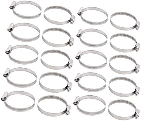 X-Dree 40mm a 60mm DIA RANGE METAL TIPO ALERMANO CLAMP CLAMP 20PCS (40 mm A 60 mm Diamal de metal Tipo Alemán Abrazadera