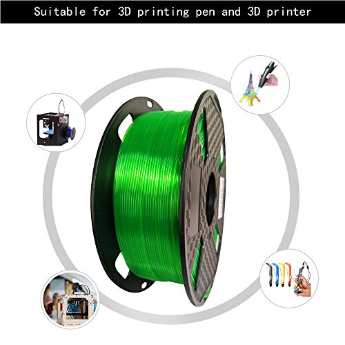 Kehuashina 3D Impressora PETG Filamento 1,75 mm 1kg Bush verde brilhante perfeito para tornar o acessório da impressora 3D de escultura