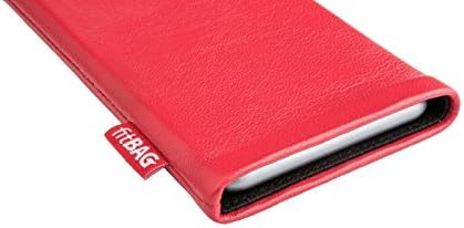 Fitbag Beat Red Sleeve personalizada para Vivo Y20 | Feito na Alemanha | Tampa fina de bolsa de couro fino com forro de microfibra