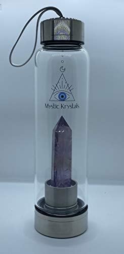 Mystic Krystals Amethyst Crystal Water Bottle ELIXIR