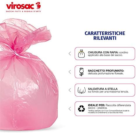 Sacos pequenos de Virosac para cestas de banheiro - pacote de 6 x 650 g