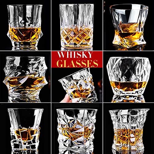 Copos de uísque de vidro de vinho copos de copo e coquetel antiquado para bourbon uísque escocês conhaque home bebendo