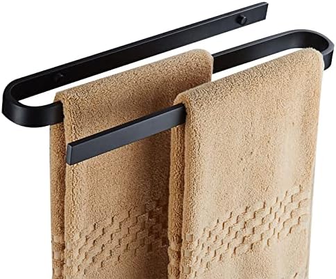 -barra de toalha única prateada, suporte de toalha de toalha para o banheiro, trilho de toalha de mão montado na parede,