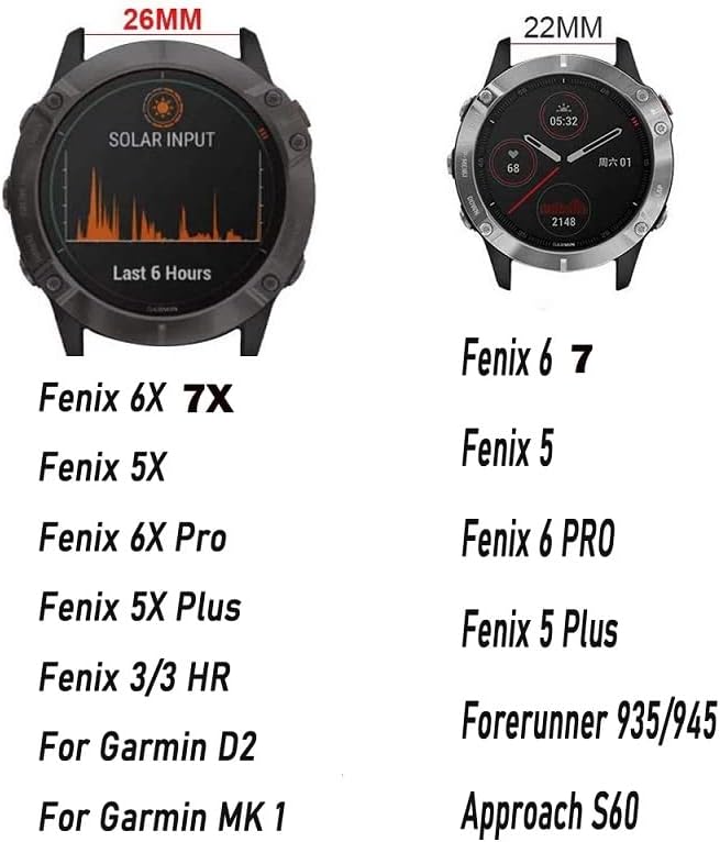 DJDLFA nova pulseira de 22/26mm para Garmin Fenix ​​7 7x 6 6x Pro 5 5x mais 3hr Smart Watch Leather + Silicone