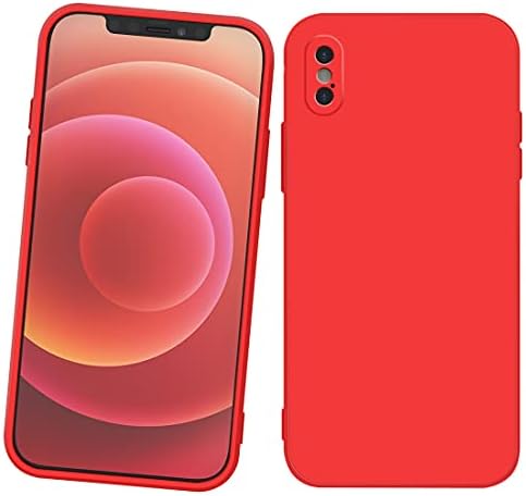 Zhangz Red iPhone X Case - Slim Fit Slim Fit Silicone TPU Tampa de borracha macia protetora Rumping vermelho para iPhone xxs vermelho,
