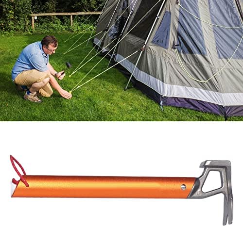 Martelo de acampamento, martelo de acampamento para construção de várias funções, martelo de estaca ao ar livre, com alça de alumínio para camping, caminhada, mochila, jardinagem