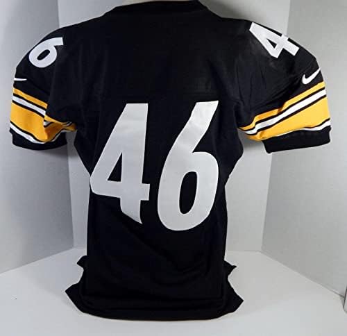 1999 Pittsburgh Steelers #46 Jogo emitido Black Jersey 50 DP21211 - Jerseys de jogo NFL não assinado usada