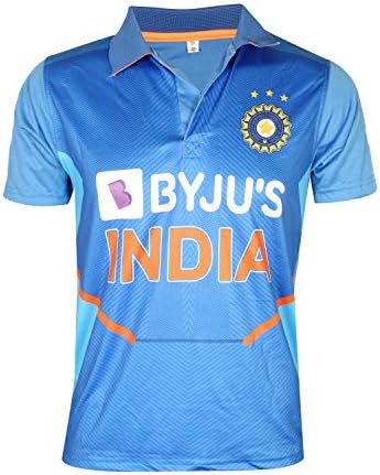 KD Cricket India Jersey Halve Sleeve New Byju's Team Uniform 2020-21 Crianças e adultos