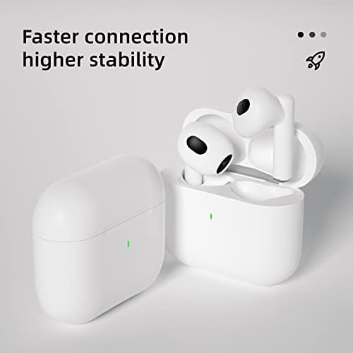 Alokecek True Wireless fones de ouvido, Ai Buds 3 Bluetooth 5.2 com capa de carregamento, fones de ouvido estéreo de