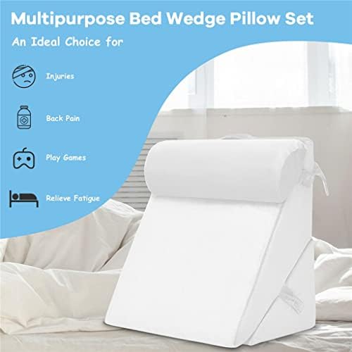 N/A Bed Cedge travesseiro de barriga ajustável traseiro suporta de memória Crente de espuma Cinzento suporte de pescoço branco