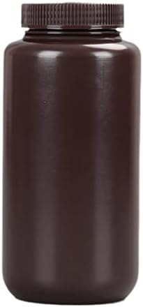 Moonetto 12 pacote de 16 onças de largura redondo garrafas de plástico recipientes, 500 ml de garrafas HDPE com tampas de PP