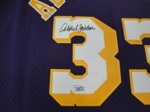 Kareem Abdul -Jabbar assinou os fanáticos roxos Auto Mitchell e Ness Jersey Lakers - camisas da NBA autografadas