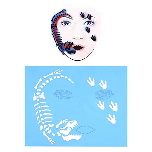 Modelo de pintura corporal de estêncil de pintura de rosto e adultos 7pcs/set ferramentas de design de estênceis de tatuagem reutilizáveis