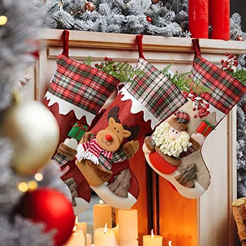 Presentes de doces Personalizar lareira meia 3d Plush Christmas Home Decorações e acessórios de festa para crianças Decorações