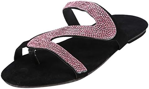 Sandálias de flop masbird flop para mulheres, sandálias de cristal de verão feminino chinelos de chinelos casuais na praia sandália