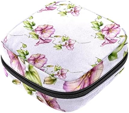 Saco de maquiagem de flores rosa, bolsa de cosméticos, bolsa de higiene pessoal portátil para mulheres e meninas