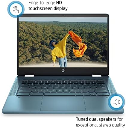 Lapto do Chromebook HP 2-1 em laptop de tela sensível ao toque HD 2-1, Intel Celeron N4120, 4 GB de RAM, 64 GB EMMC,