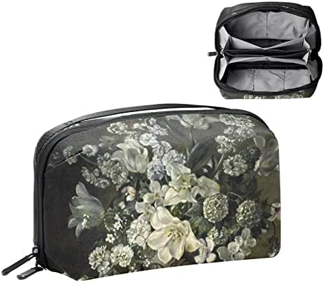 Bolsa de cosméticos, bolsas de maquiagem espaçosas adoráveis ​​viajam aquarela de flores rosa Bolsa de higiene saco de acessórios de bolsas como presentes