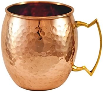 Zap Impex Pure Copper Moscow Mule Cup, sem revestimento, cobre martelado, ótimo para entreter qualquer bebida gelada deslumbrante