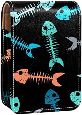 Mini esqueletos multicoloridos de batom de batom de batom com o organizador de batom de peixe com o fechamento do