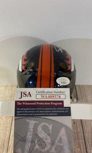 Denver Broncos Javonte Williams assinou Speed ​​Mini Capacete JSA CoA !!! - Capacetes NFL autografados