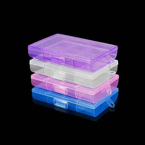 8.4*12 mm de plástico plástico joias multifuncionais caixa de retângulo de caixa