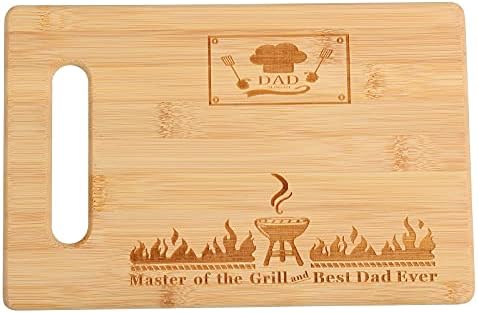 Presentes do Dia dos Pais Pequeno Bambu Board Board personalizado Chef Slogan Melhor Dadro Ever Grill Master