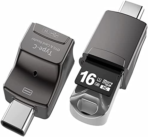 Xat Super Mini USB C Adaptador USB 2 em 1 TIPEC A adaptador USB com leitor de cartões Micro SD/TF USB C Compatível