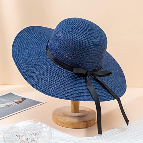 Chapéu de balde para mulheres, protetor solar de verão, chapéu de praia casual viseira chapéus largo roll roll up viagens